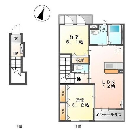 佐古木駅 徒歩25分 2階の物件間取画像